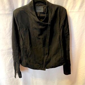 Blank NYC Black Asymmetrical Zip Jacket